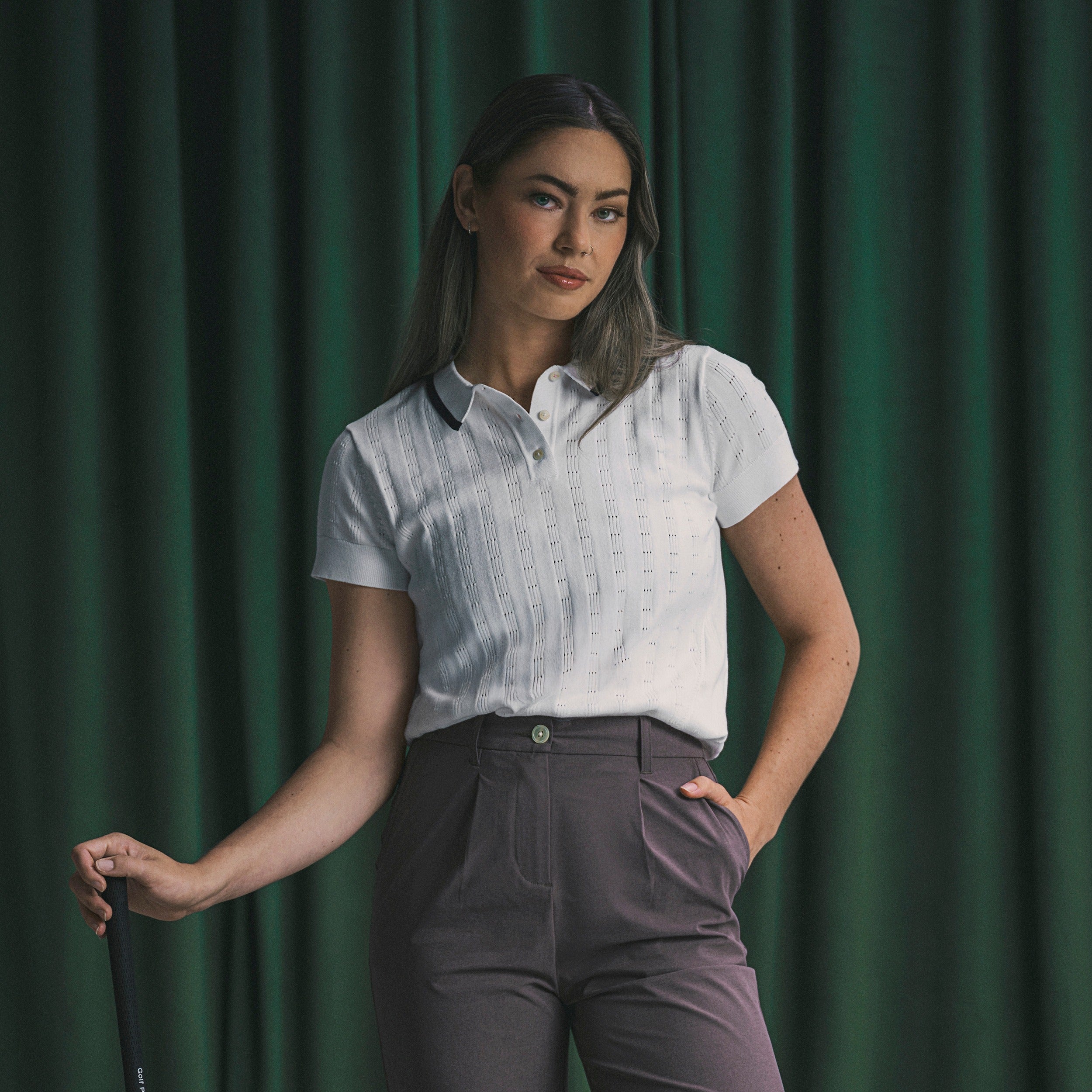 Women's AP Pointelle Golf Polo – PUMA Golf