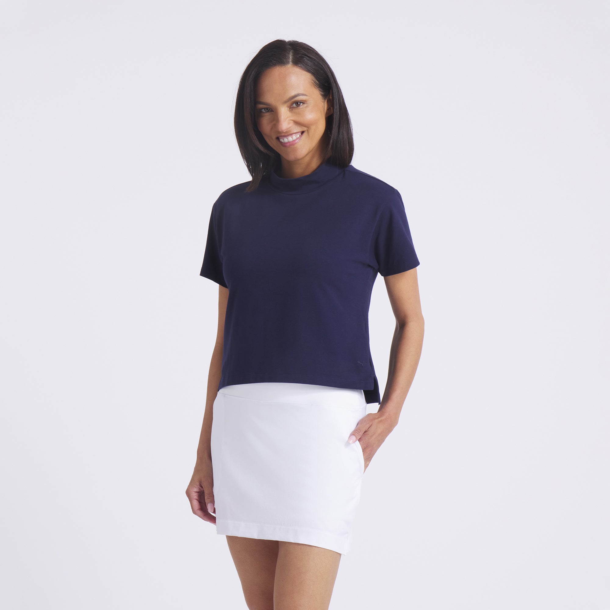 Women's Charlotte Modalon Mock Neck Golf Polo – PUMA Golf