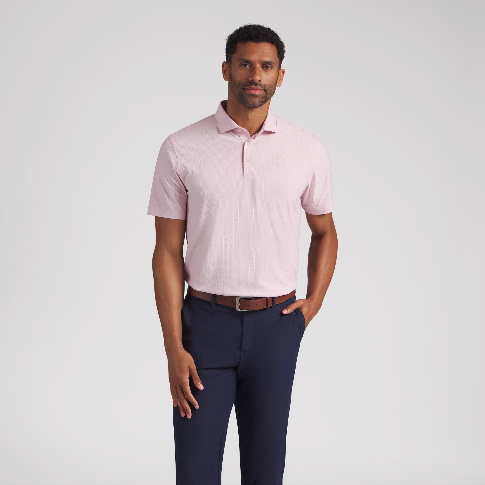 A.P.C golf ジップアップ　トップス　くすみピンク AP Textured Golf Polo – PUMA Golf