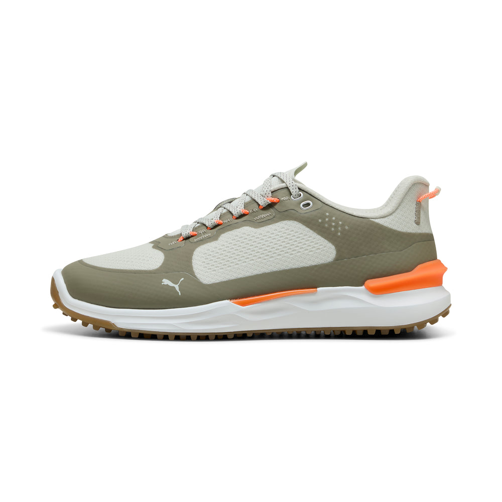 PUMA Golf IGNITE ELEVATE X Spikeless Golf Shoes Sedate gray / velvet moss / fluro orange pes / 7.5