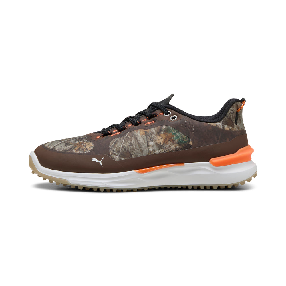 PUMA Golf IGNITE ELEVATE X Realtree® Spikeless Golf Shoes Puma black / espresso brown / velvet moss / 7.5