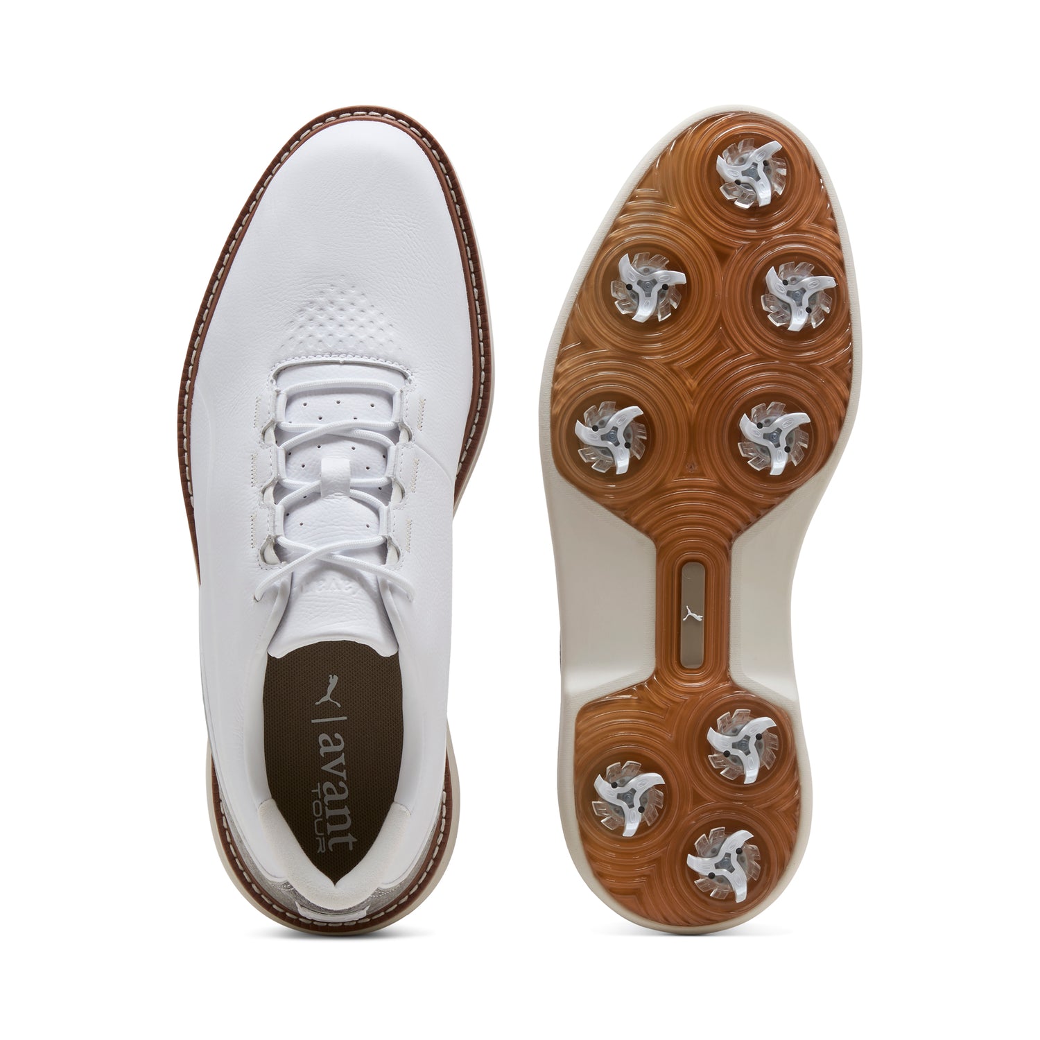 Puma White / Brown Mushroom