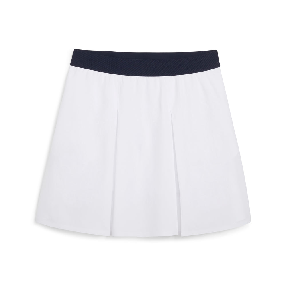 Women's Club Pleated Golf Skirt White glow / deep navy / l