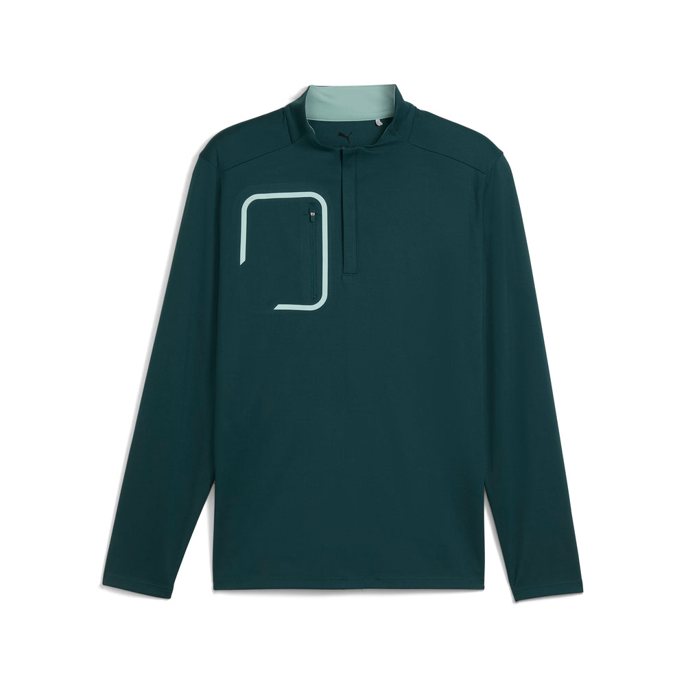 PUMA Golf CLOUDSPUN Tech Golf 1/4 Zip Green terrain / l
