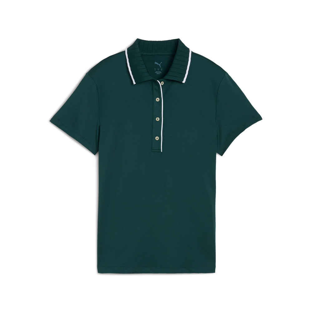 PUMA Golf Women's CLOUDSPUN Bridges Golf Polo Green terrain / xs