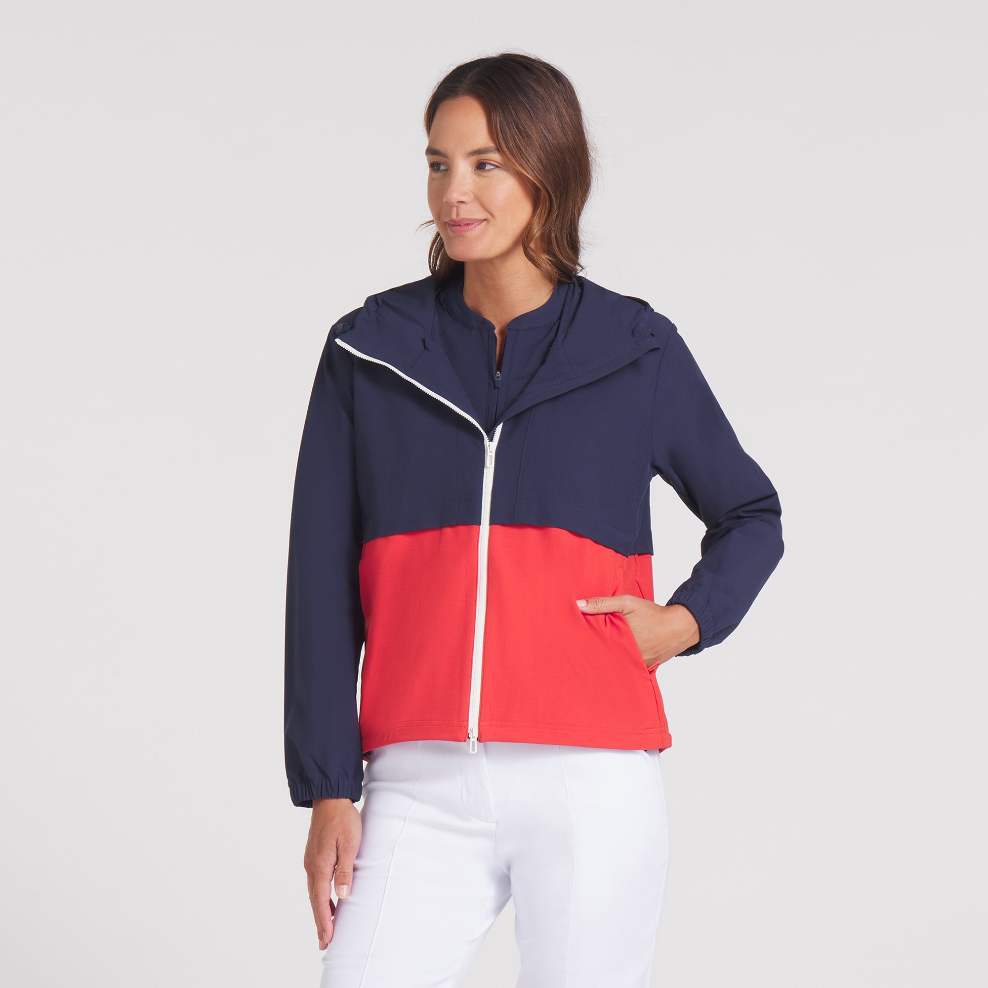 Deep Navy / Red Fire