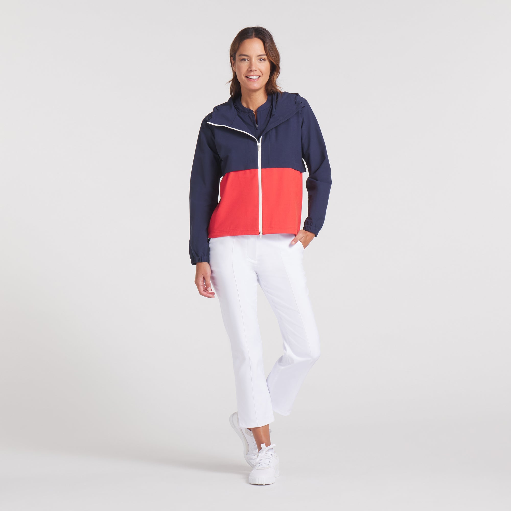 Deep Navy / Red Fire