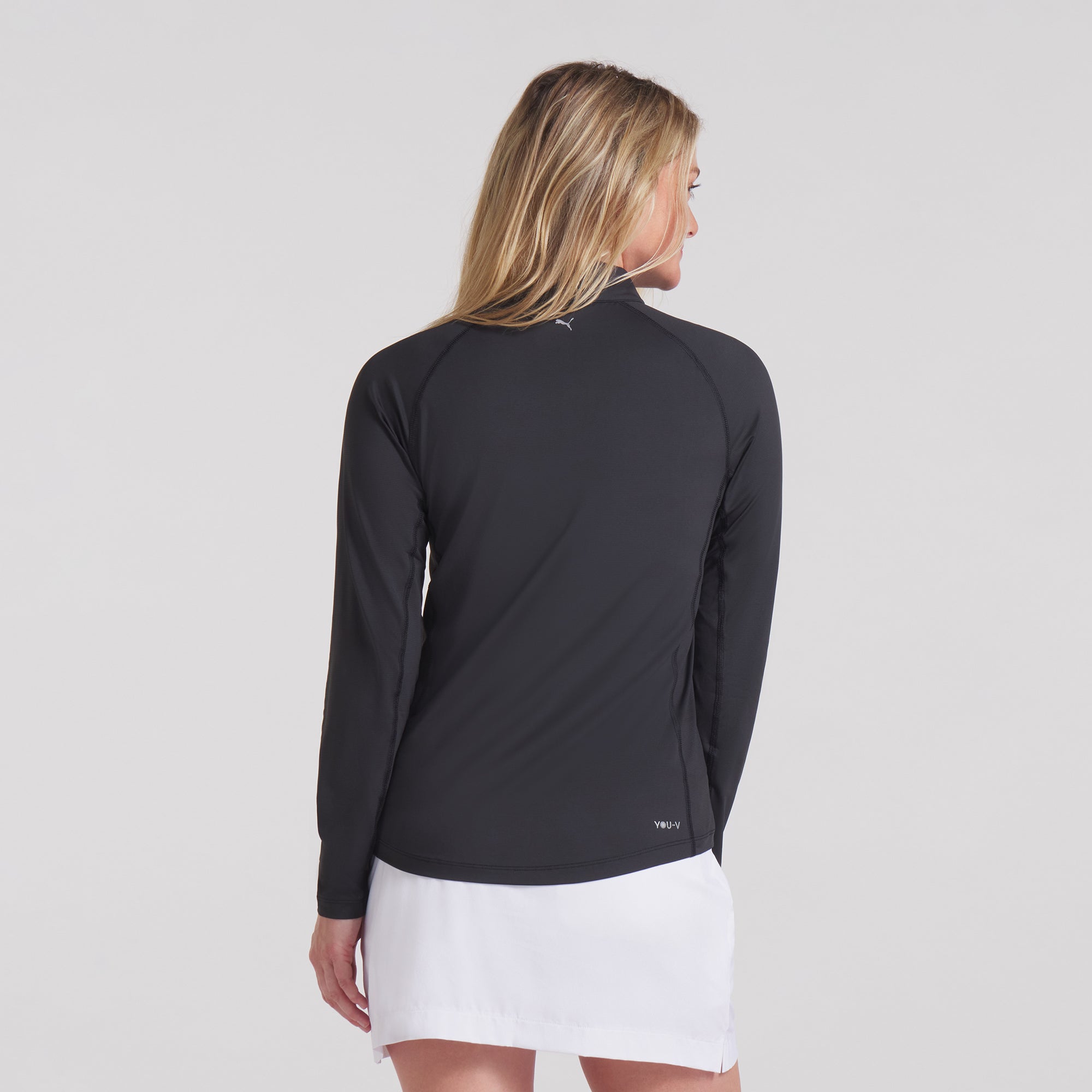 FR2 GOLF ストレッチナイロンフレアヘムドレス ブラックMサイズ Women's YouV Brrr Solid Golf 1/4 Zip – PUMA Golf