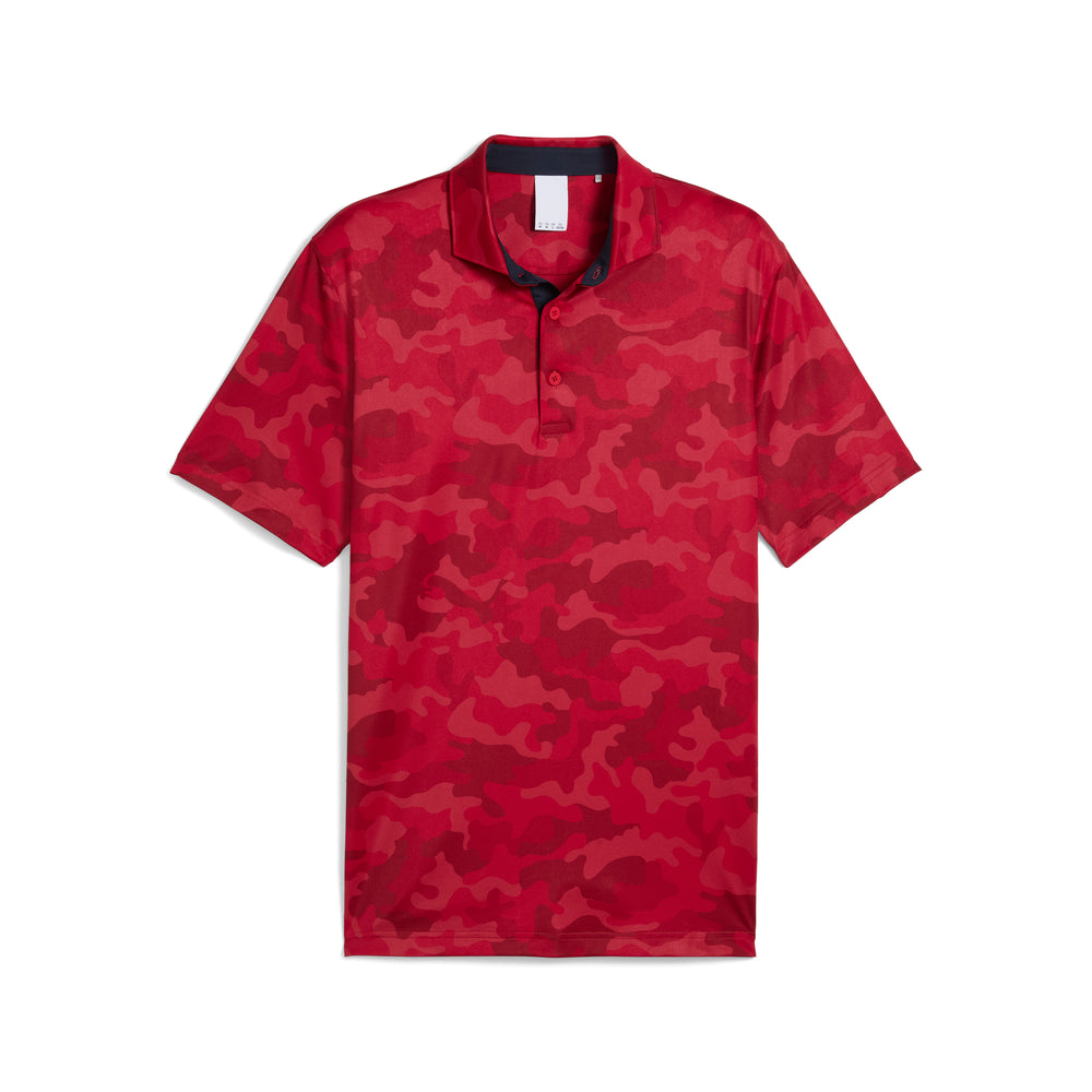 PUMA Golf Volition Camo Golf Polo Strong red / l