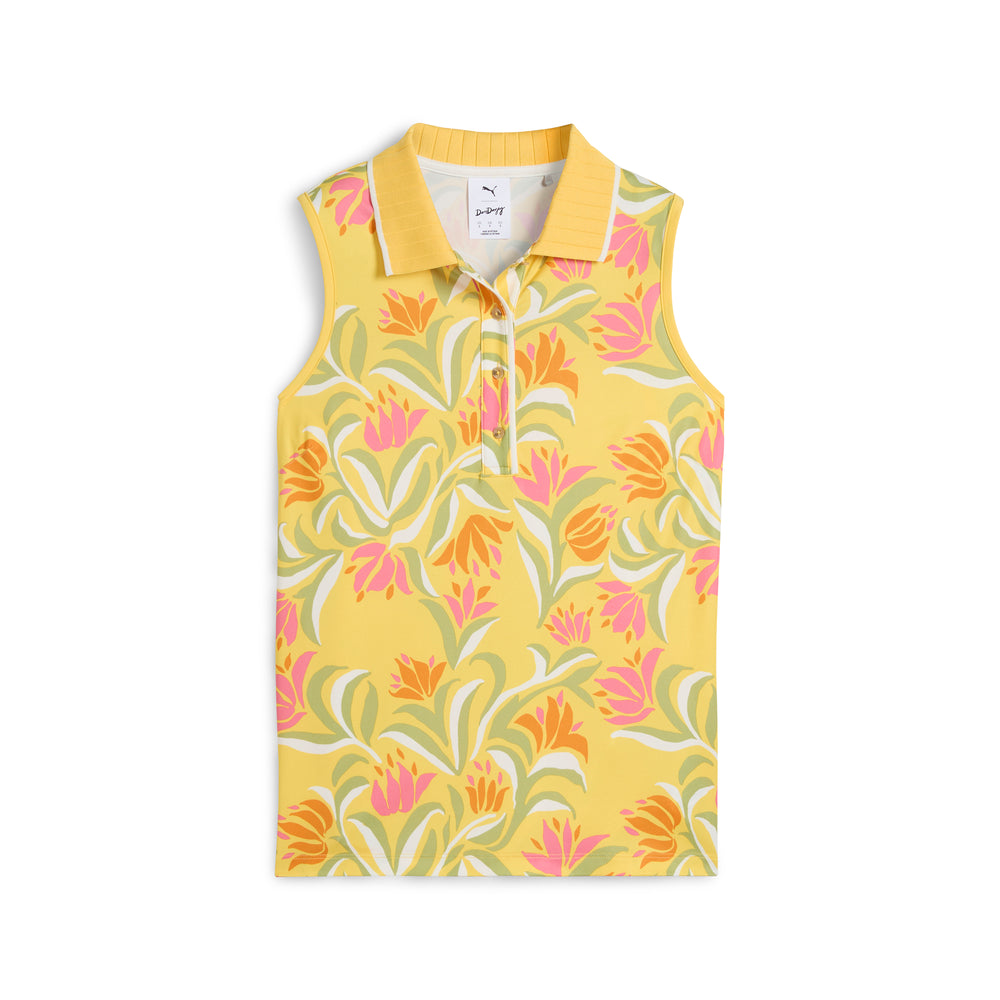 PUMA Golf Women's Dani Dazey Sleeveless Golf Polo Sunny yellow / xs