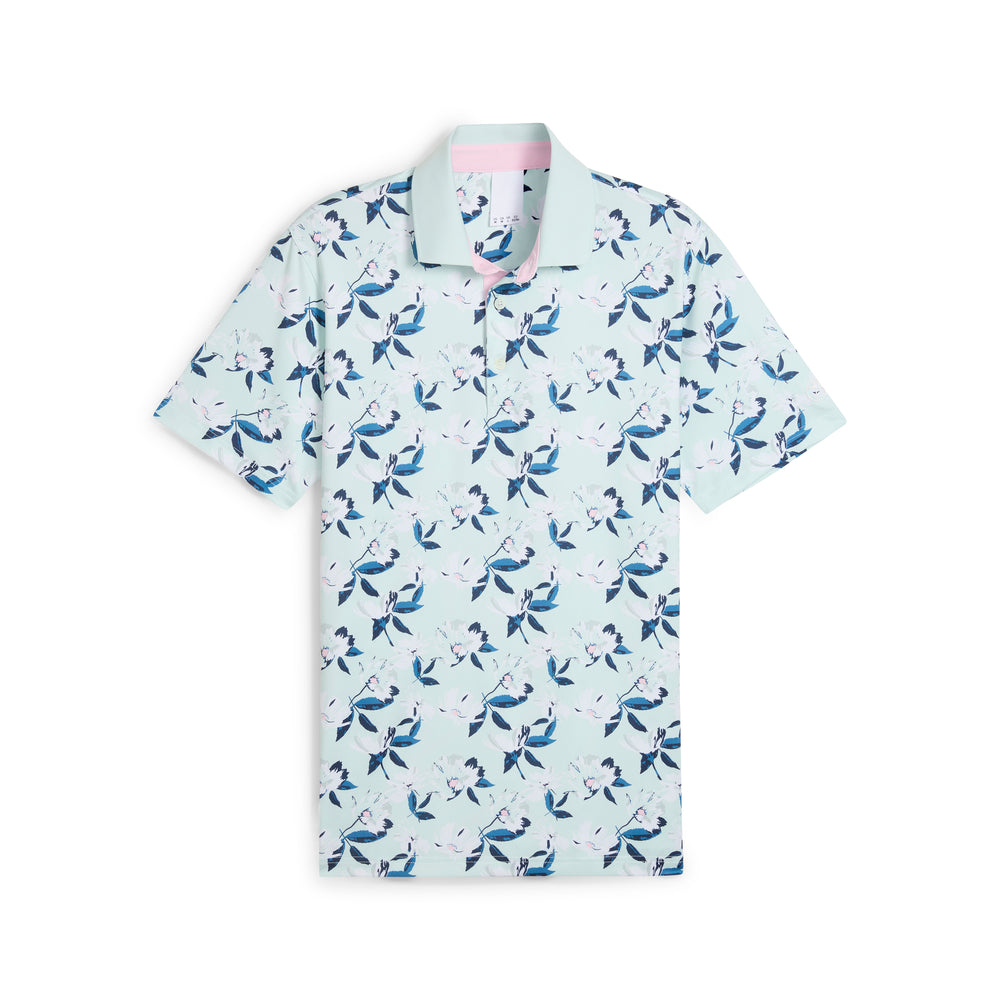 PUMA Golf AP Spring Florals Golf Polo Peaceful blue / m