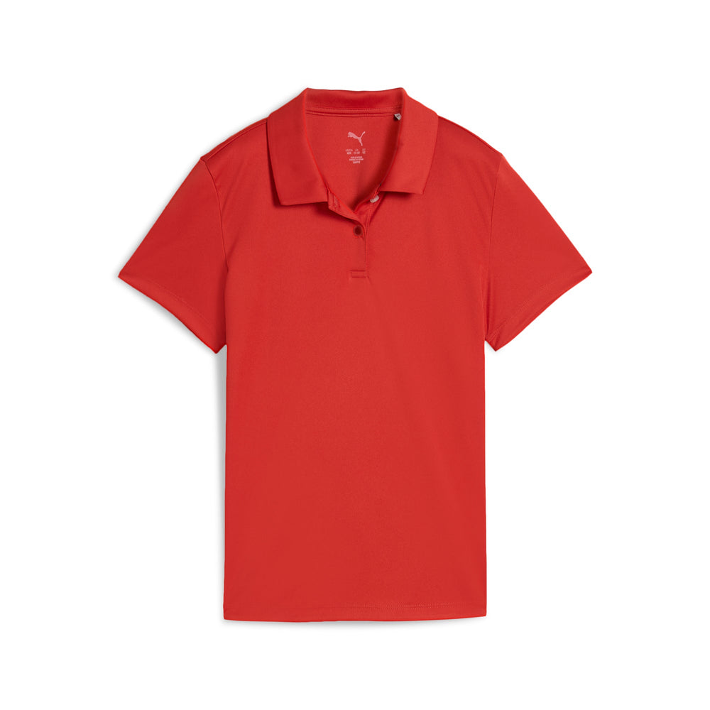 PUMA Golf Girl's Pure Golf Polo Red fire / s