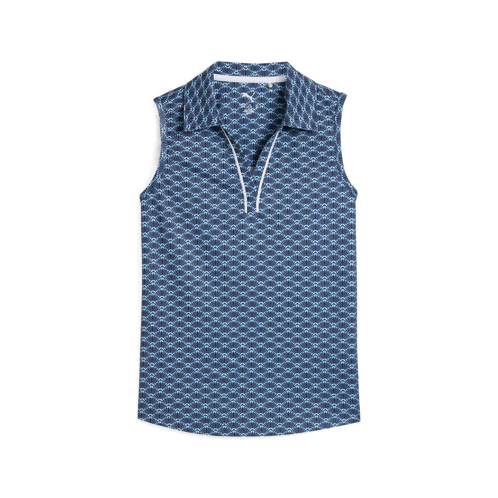 PUMA Golf Girl's Scallop Sleeveless Golf Polo Deep navy / xl
