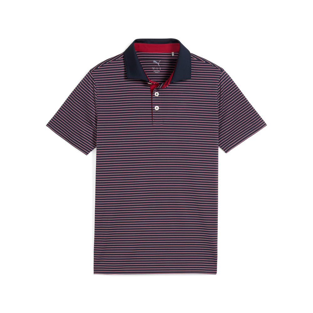 PUMA Golf Boy's MATTR Stripe Golf Polo Deep navy / xl