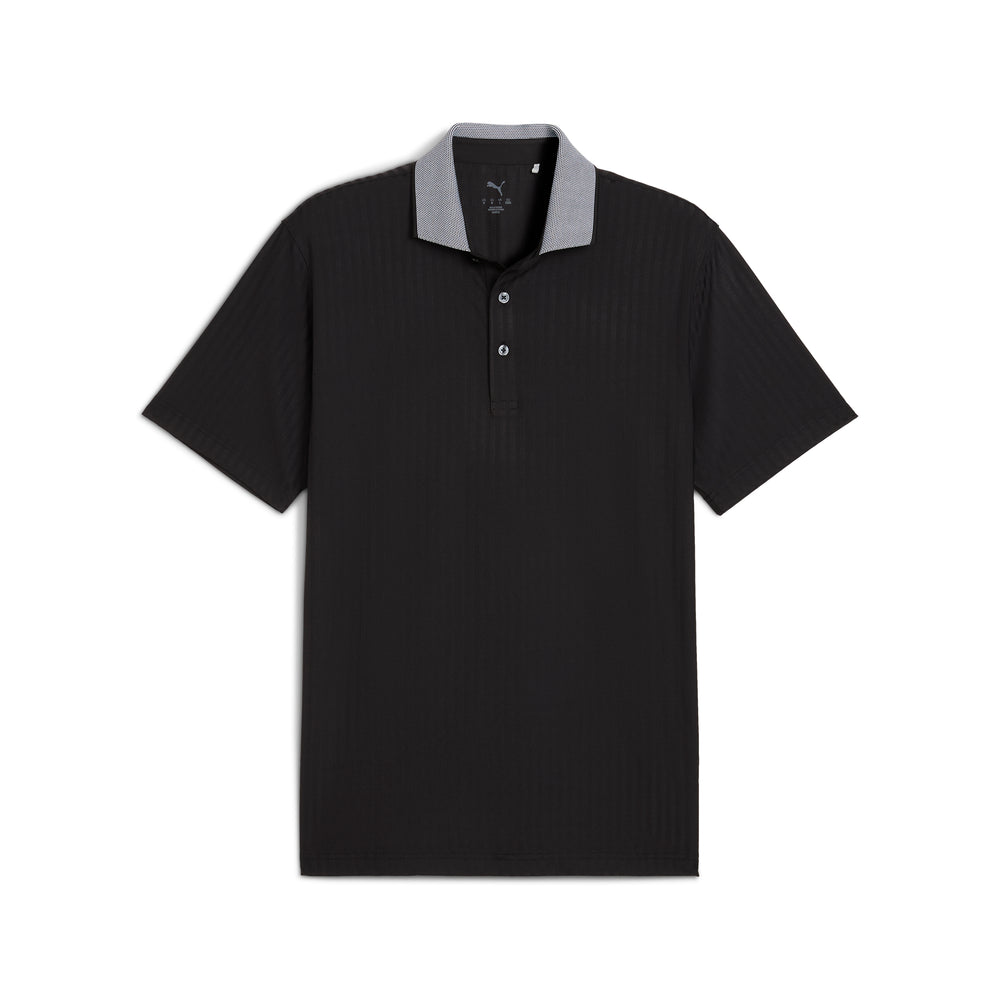 PUMA Golf MATTR Stripe Jacquard Golf Polo Puma black / xxl