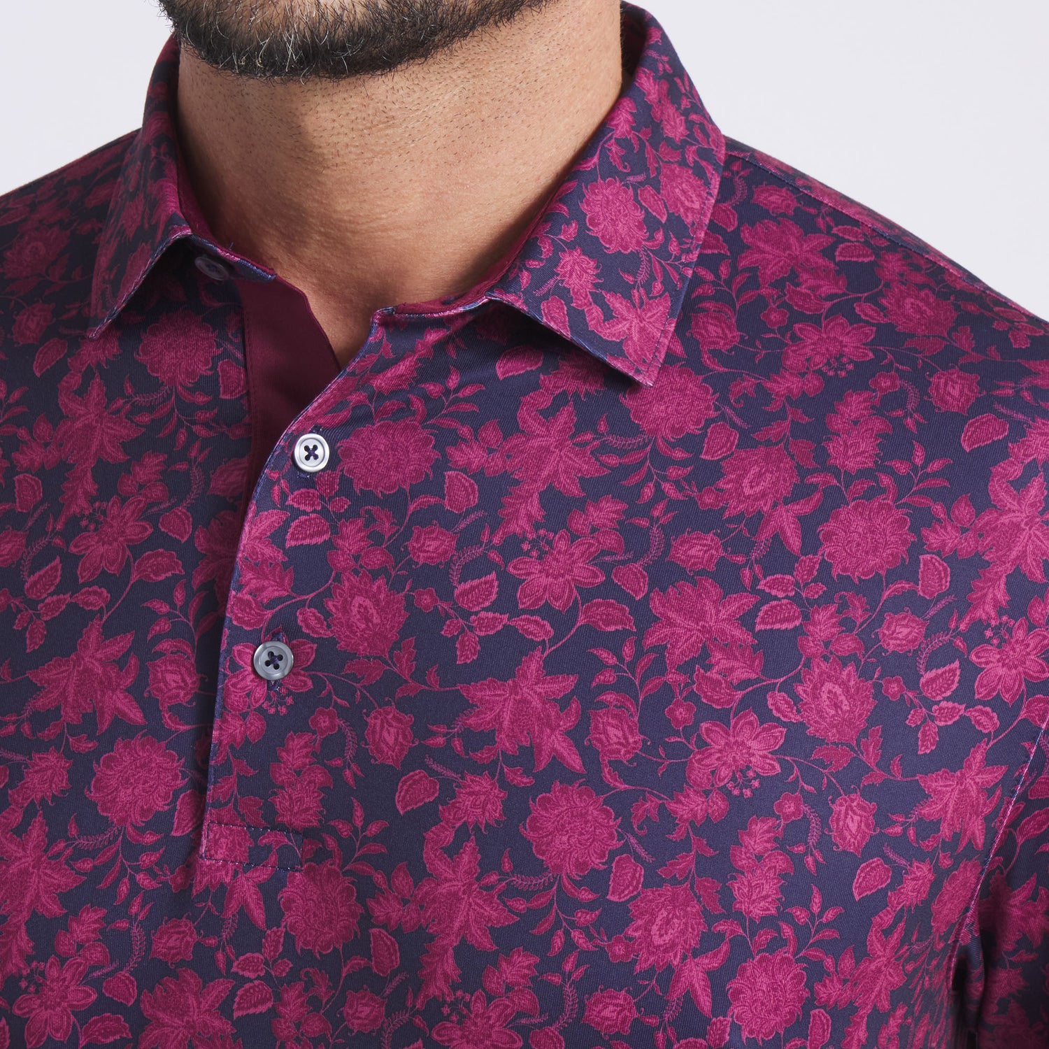 Deep Navy / Ruby Shimmer