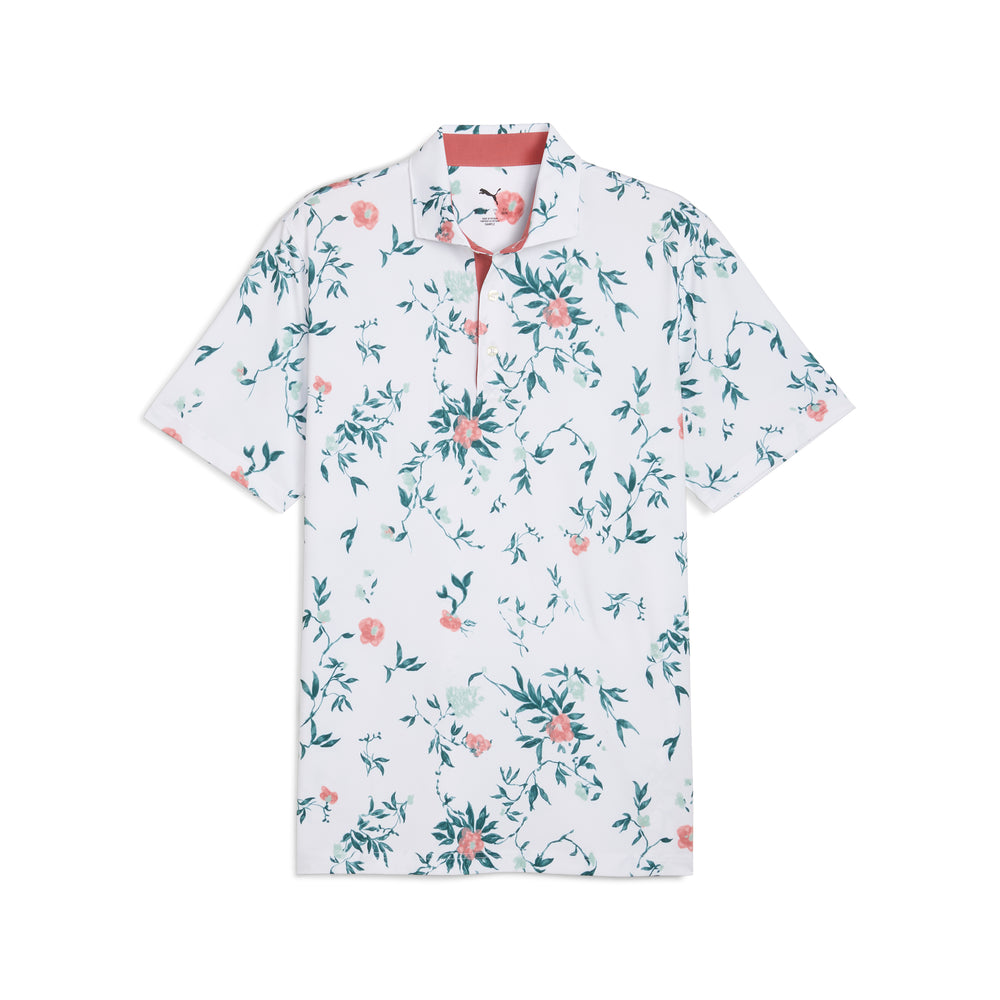 PUMA Golf MATTR Water Floral Golf Polo White glow / m