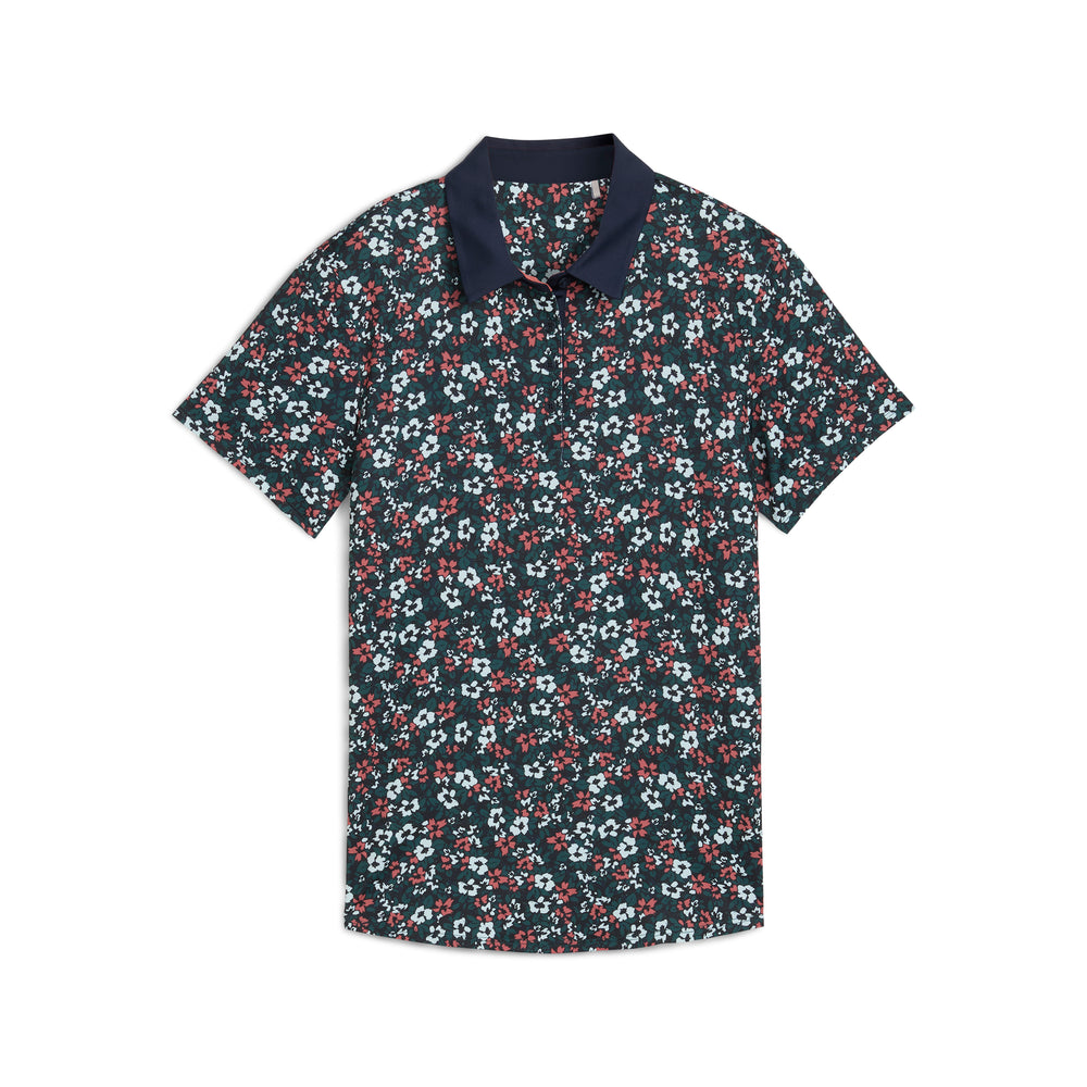 PUMA Golf Women's Floral Burst Golf Polo Deep navy / xl