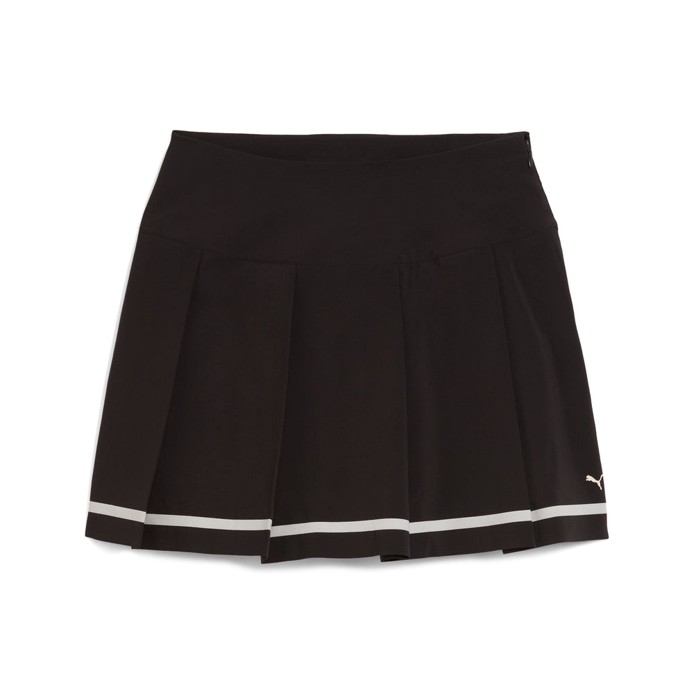 PUMA Golf Women's Stripe Pleated Golf Skirt Puma black / xxs