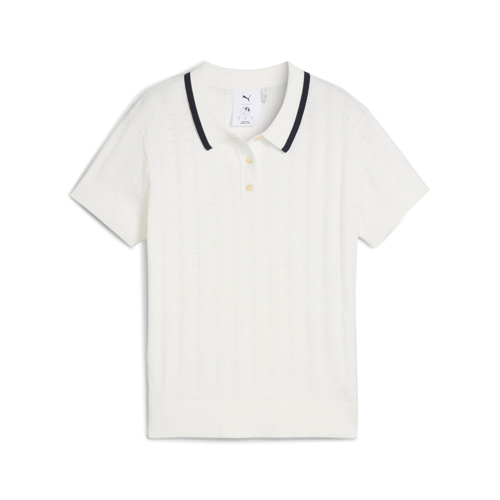 PUMA Golf Women's AP Pointelle Golf Polo Warm white / xl