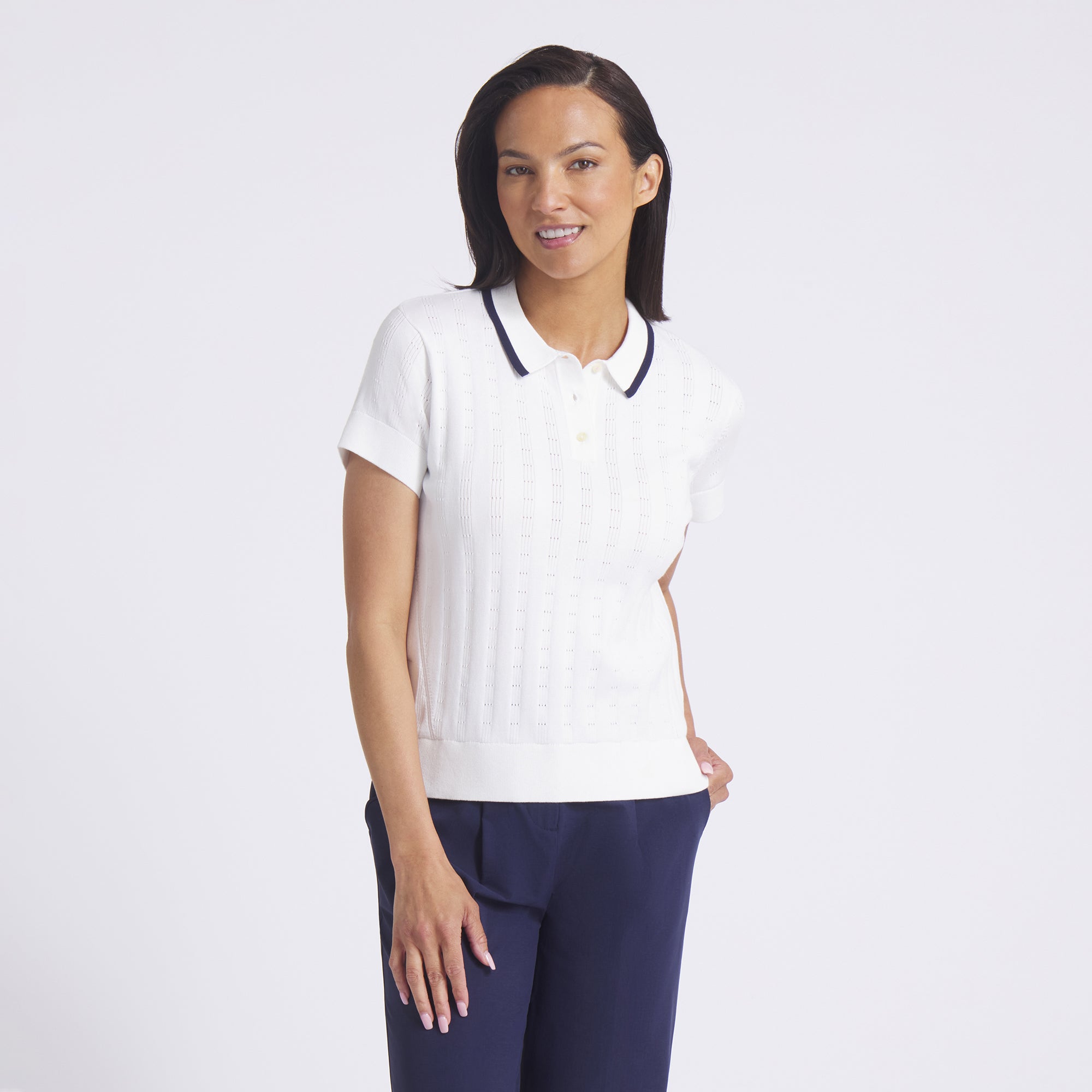 Women's AP Pointelle Golf Polo – PUMA Golf