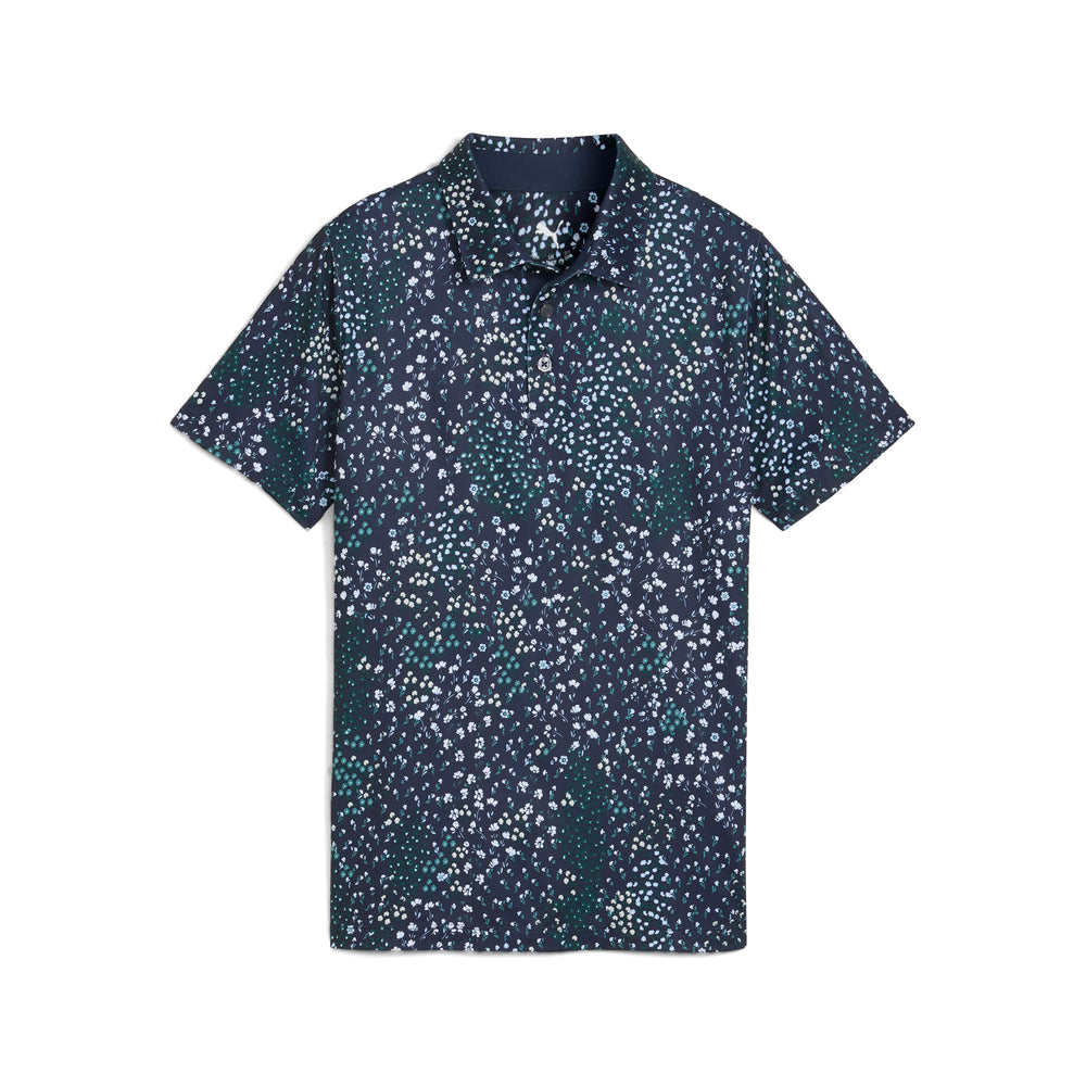 PUMA Golf Boy's CLOUDSPUN Garden Golf Polo Deep navy / xs
