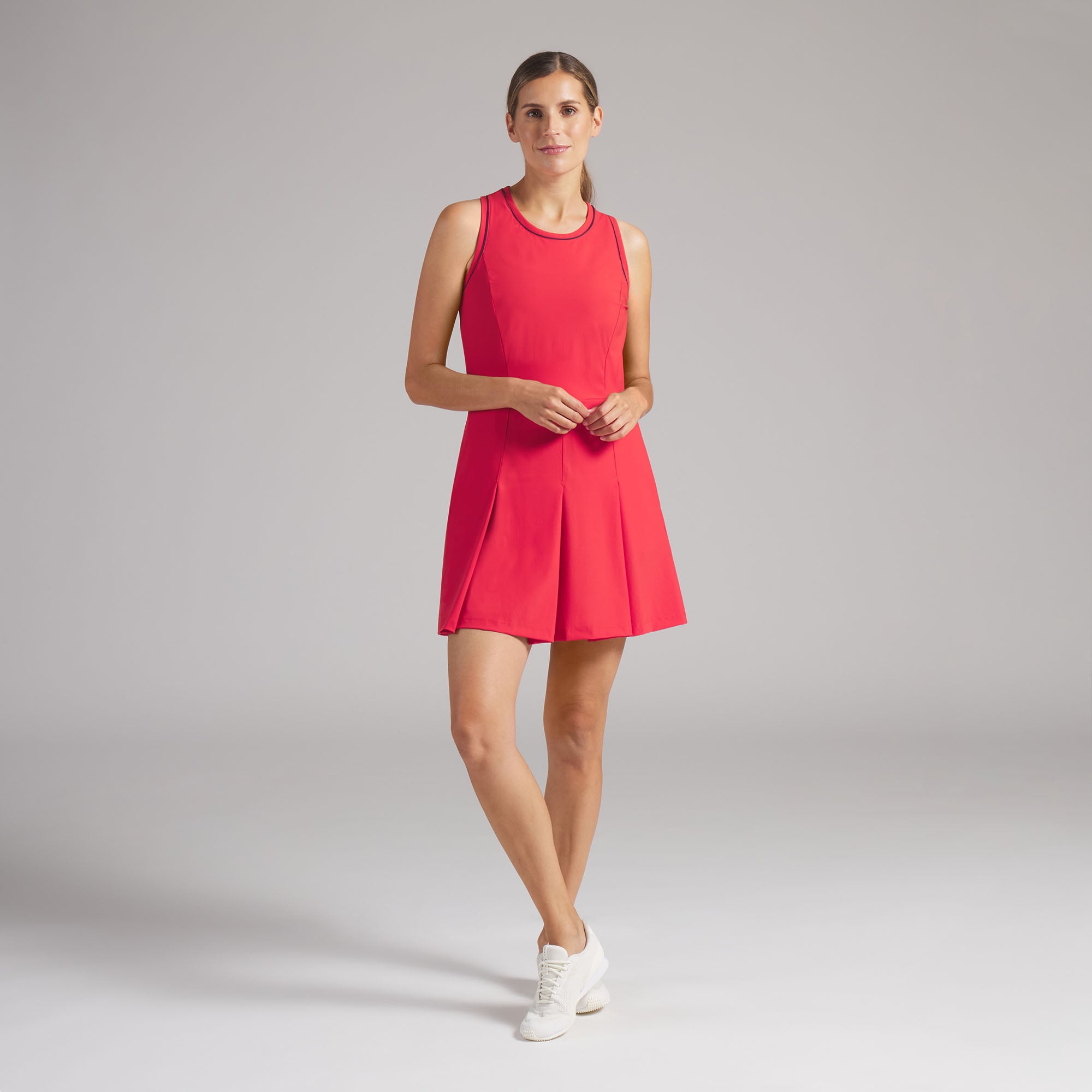 Puma Women's EVO Sport Golf Dress, Medium, Candy Apple/Deep Navy