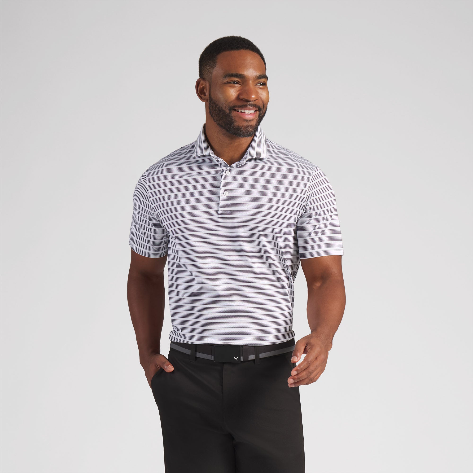 Clubhouse Stripe Golf Polo – PUMA Golf Clubhouse Stripe Golf Polo – PUMA Golf