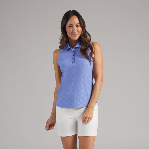 Women's Check Jacquard Sleeveless Golf Polo – PUMA Golf