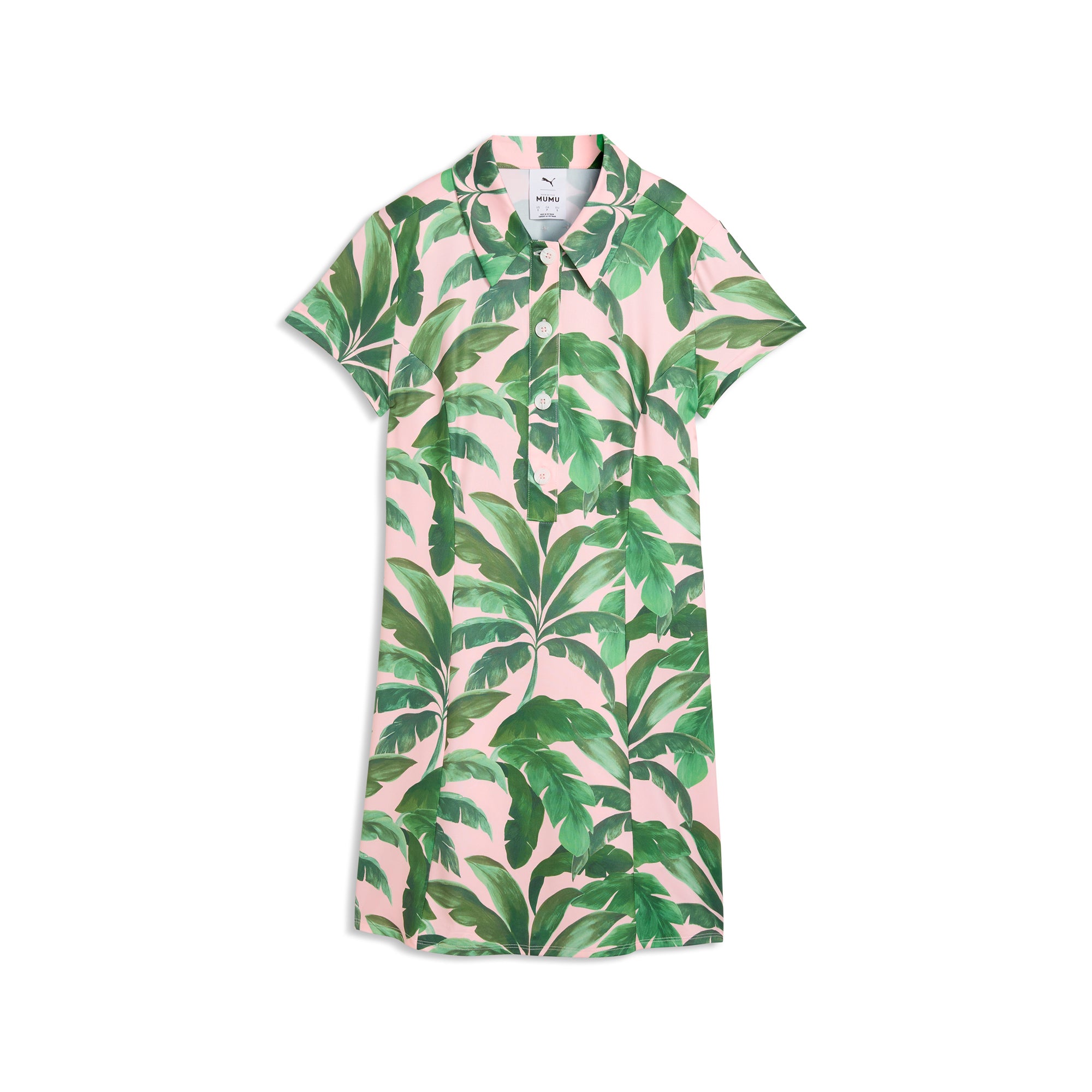 PUMA X MUMU Women's Palm Golf Dress, XL, Rose Blossom/Opal Green PUMA X MUMU Women's Palm Golf Dress, XL, Rose Blossom/Opal Green