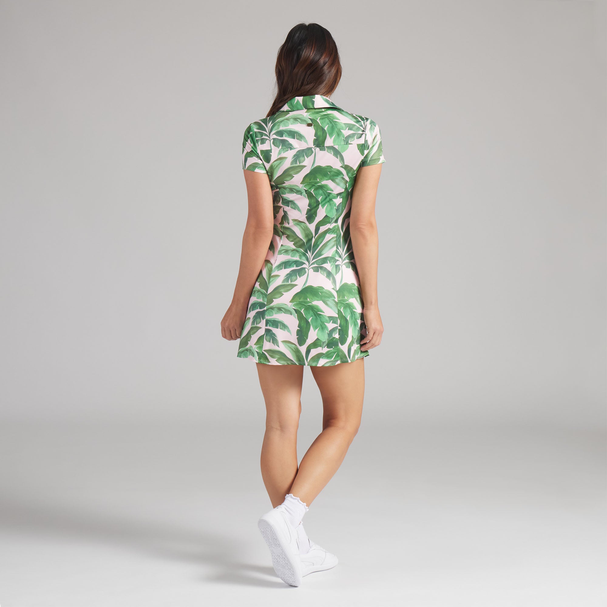 PUMA X MUMU Women's Palm Golf Dress, XL, Rose Blossom/Opal Green PUMA X MUMU Women's Palm Golf Dress, XL, Rose Blossom/Opal Green