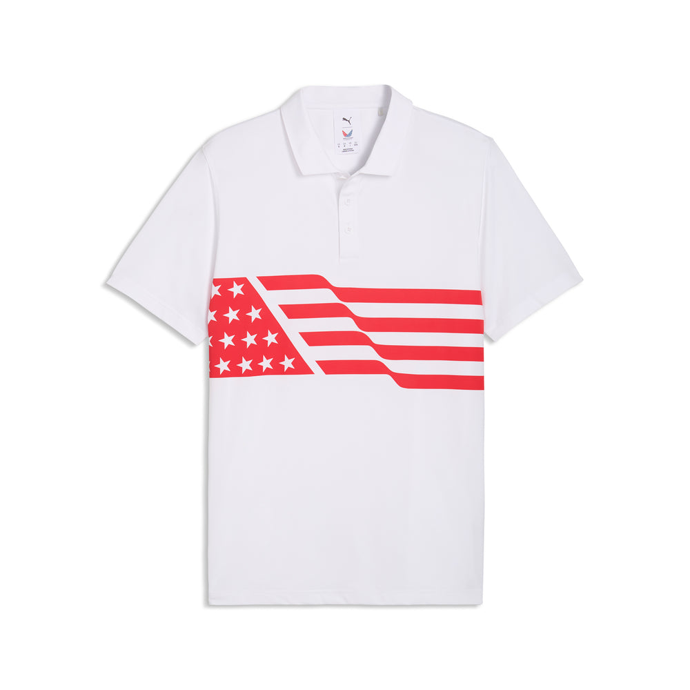 PUMA Golf Volition Flag Golf Polo White glow / m