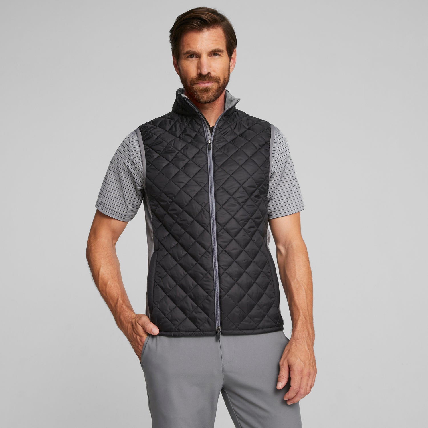 PUMA – Quilted Golf Vest Frost Golf