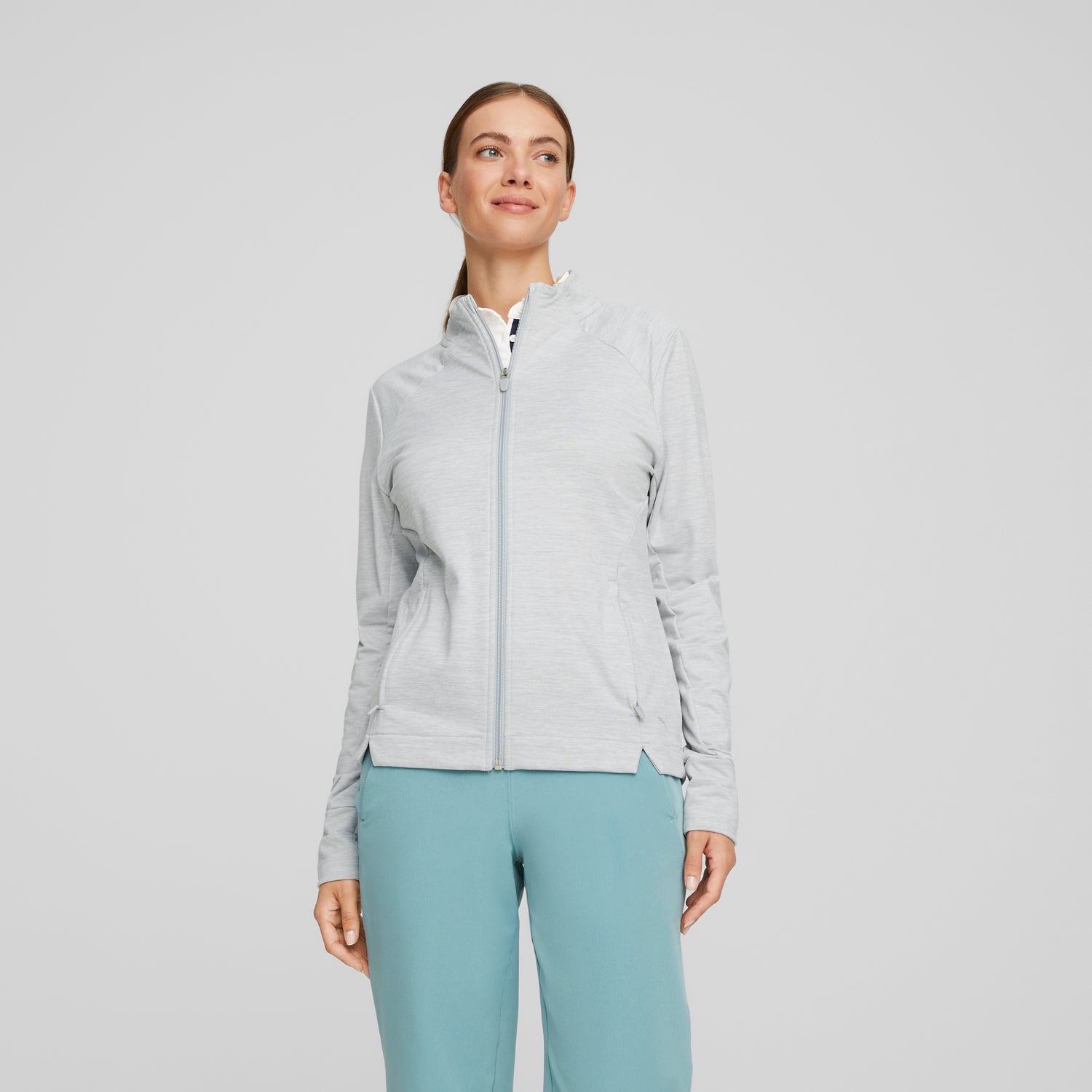 Women\'s CLOUDSPUN Zip PUMA Full – Jacket Golf Golf Heather